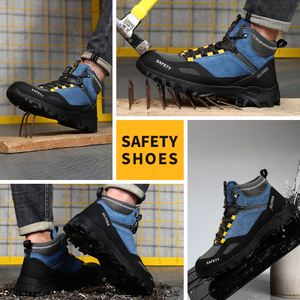 <span class=keywords><strong>Scarpe</strong></span> <span class=keywords><strong>Antinfortunistiche</strong></span> GUYISA, Vendita Diretta dalla Fabbrica, Stivali da Lavoro con Punta in Acciaio Personalizzabili per Uomo, Blu Scamosciato per Tutte le Stagioni - Product Image 3