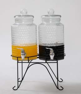 1 Gallone Glassp ender auf Metallst änder mit leck freiem Zapfen Getränkesp ender Metall zapfen hahn - Product Image 4