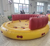 ZHENGKU Tube gonflable robuste remorquable, Canapé gonflable, Tube banane, Bateau Disco UFO pour 6 passagers pour sports nautiques