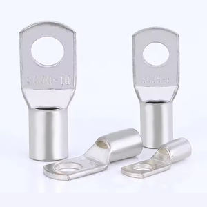 Bornes de câble de batterie en cuivre étamé 4 AWG avec goujon 3/8, bornes à goujon 3/8 avec œillets nus, bornes annulaires tubulaires Sc25-10 - Product Image 3