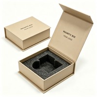 Boîte en papier rigide personnalisée recyclable avec fermeture magnétique à rabat, insert en mousse EPE EVA, emballage de luxe pour montre, flacon de parfum