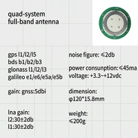Carte d'antenne GNSS RTK à bande complète haute précision pour système quad pour tondeuse à gazon