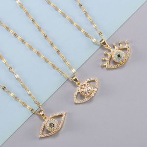 Collar De Acero Inoxidable No Fade Stainless Steel Necklace Rotating Zircon Eye <b>Titanium</b> Steel Clavicle <b>Chain</b> Necklace - Product Image 4