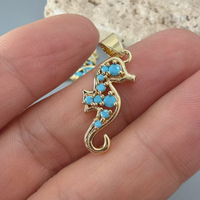 Pendentifs et breloques en coquillages de tortue et de cheval de mer turquoise en gros pour la fabrication de bijoux DIY sur le thème de l'océan, accessoires pour bracelets et colliers