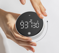 999-Minuten Countdown & Count-up Drehbarer Digitaler Timer USB-Aufladbarer Desktop-Timer für Studium Küche Kochen Zeitmanagement