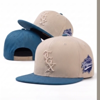 Gorra de Béisbol Ajustada de Alta Calidad, 6 Paneles, Estilo Hip Hop, Bordada, Deportiva, Vintage, con Cierre a Presión