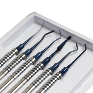 Kit d'instruments de restauration dentaire en résine 6 pièces, outils manuels en métal pour composite, esthétique non invasif, classe I - Product Image 4