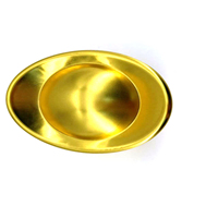 Baote en forme de boîte de monnaie en or Lingots d'or brillants pour bonbons Biscuit Snack ou emballage cadeau Matériau en fer blanc durable