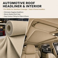 Tissu stratifié en mousse double face pour toit de voiture, largeur fixe 62/63 pouces, matériau d'isolation thermique pour l'intérieur de la cabine