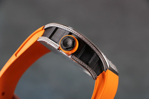 Montre élégante haut de gamme de luxe, style tendance, cadran incrusté de diamants, montre en acier inoxydable, bracelet en caoutchouc, unisexe, pour affaires, mécanique - Product Image 6
