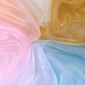 قماش أورجانزا عالي الكثافة من خيوط الثلج أحادي اللون الأعلى مبيعًا من البوليستر للفتيات فستان زفاف لتزيين المهرجان - Product Image 5