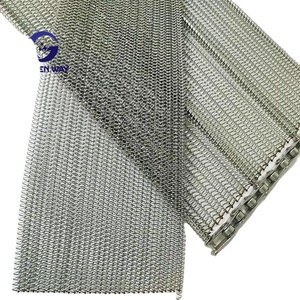 Thực phẩm cấp nặng băng tải xoắn ốc dây thép không gỉ lưới 304 316 Lò nướng bánh Pizza vành đai băng tải lưới kim loại - Product Image 3