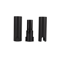 Emballage cosmétique de luxe personnalisé en tube cylindrique hermétique noir mat doré, vide, pour gloss à lèvres, rouge à lèvres