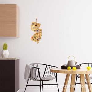 Bamboo Cutting Board Irregular Shape <b>Wall</b> Mounted Decorative Cheese Fruit Serving <b>Plate</b> Natural Wood Color - Product Image 2