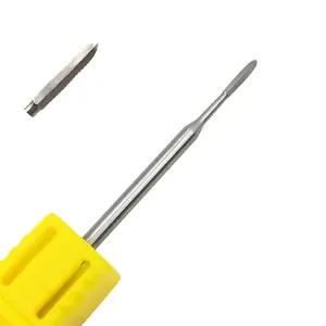 HYTOOS Spear Nail Drill Bit 3/32" Medical Stainless Steel Cuticle Burr Manicure Cutters Nail Drill Accessories Foot Care Tools