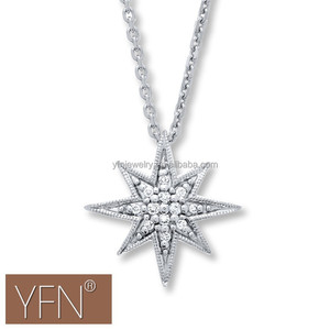 OEM/ODM Custom 14k placcato oro 925 argento Sterling Cubic Zirconia <span class=keywords><strong>corona</strong></span> ciondolo <span class=keywords><strong>collana</strong></span> - Product Image 3