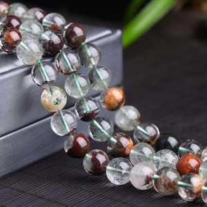 2023 nouvelles perles rondes en vrac lisses en gros <span class=keywords><strong>chlorite</strong></span> <span class=keywords><strong>Quartz</strong></span> <span class=keywords><strong>vert</strong></span> cristal fantôme - Product Image 2