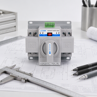 LYUNN LYQ2-63/2P Saklar Transfer Otomatis (ATS) Daya Ganda 63A Din Rail 2P Kapasitas Pemutusan 3kA Komunikasi RS485 IP20