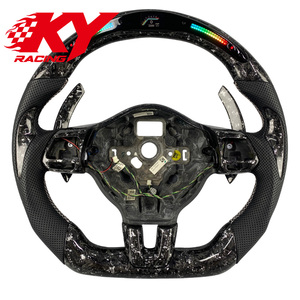 Volante Deportivo de Fibra de Carbono Forjado Personalizado con Levas de Cambio LED para Volkswagen MK6 GTI Golf 6 7 MK5 MK8 Jetta Tiguan Scirocco - Product Image 1