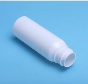 Emballage tendance en plastique PET pour les produits de première nécessité, bouteille cylindrique à bouchon à vis, blanc laiteux, pour les soins personnels et les soins de la peau, modèle B1795 - Product Image 4