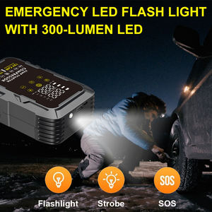 4 ב 1 קפיצה ניידת קצב 3000a סוללה מאיץ כוח בנק סוללת ליתיום משאבת אוויר עם תאורת חירום - Product Image 6