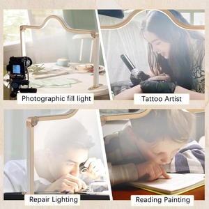 Lampe à ongles demi-lune 48W pour salon de beauté, extension de cils, lumière d'appoint de bureau avec interrupteur à bouton, lampe à ongles pliable LED demi-lune - Product Image 3