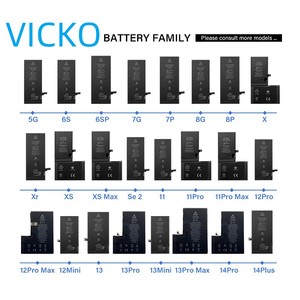 VICKO Rechargeable Li-ion <strong>Battery</strong> for X/XS/XR/XSMAX/11/12/<strong>13</strong>/14 Plus/Pro/Max Models-Factory OEM Replacement Mobile Phone - Product Image 2