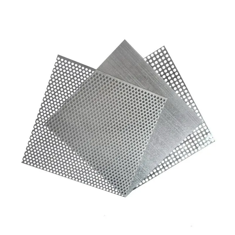 aluminum perforated sheet metal screen with round perforations