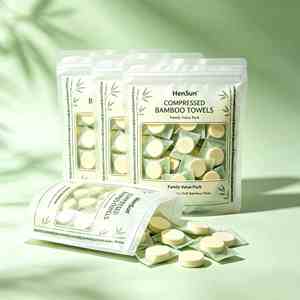 Disposable Compressed clean face hand towel bamboo Face Towel paper <b>Tablets</b> Soft tissue Nonwoven Customized - Product Image 5