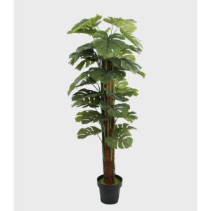 Fábrica al por mayor barato de alta calidad 180cm <span class=keywords><strong>en</strong></span> maceta verde bonsái plástico Monstera árboles artificiales árbol grande para decoración del hogar - Product Image 3