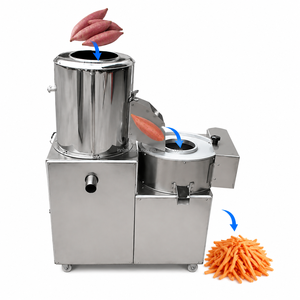 Machine <span class=keywords><strong>électrique</strong></span> <span class=keywords><strong>de</strong></span> lavage, épluchage et dé<span class=keywords><strong>coupe</strong></span> pour pommes <span class=keywords><strong>de</strong></span> <span class=keywords><strong>terre</strong></span>, manioc, yucca, taro, pour la production <span class=keywords><strong>de</strong></span> chips, frites, tranches, julienne et la transformation des légumes racineux - Product Image 3