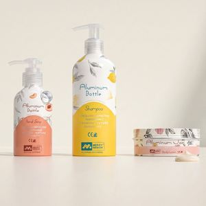 ขวดอลูมิเนียมสำหรับสบู่เหลว ภาชนะโลหะรีไซเคิลได้สำหรับสิ่งอำนวยความสะดวกในโรงแรม อุปกรณ์ห้องน้ำที่ยั่งยืน จำหน่ายจำนวนมาก - Product Image 5