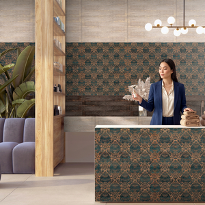 Revestimiento de Pared de Porcelana Esmaltada Tallada de Gran Formato 600x1200, de Lujo Refinado, para Fachadas de Edificios Comerciales - Product Image 2