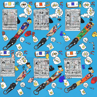 Porte-clés léger de dessin animé japonais Anime durable en gros accessoires personnalisé tissé lanière cadeau Promotion une pièce porte-clés bas