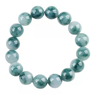 Factory Wholesale 6 8 10 12 MM Natural Grass Green Chalcedonys <strong>Jade</strong> Stone Beaded <strong>Bracelets</strong> for Women - Product Image 4