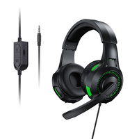 SYY - Auriculares con Cable para Juegos con Micrófono USB de 3.5 mm para Xbox, PS4, PS5, PC, Consola de Videojuegos