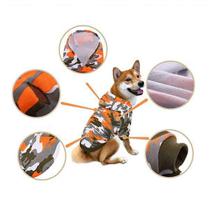 부드러운 코튼 귀여운 위장 카모 의상 의류 인쇄 강아지 애완 동물 티 티셔츠 스웨터 개 까마귀 - Product Image 4