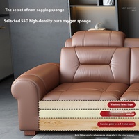 Première couche en cuir véritable Art canapé moderne Simple Design de luxe petit appartement lumière luxe Chaise Longue pour salon