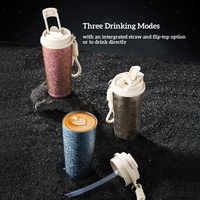 Kingze Personnalisé Sans BPA 500ml Portable Double Paroi Bouteille D'eau Potable En Titane Pur Gobelet À Café Tasses