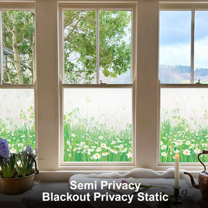 Fancyfix printemps fleur prairie intimité fenêtre s'accroche statique s'accrochent 45x200cm Film de <span class=keywords><strong>verre</strong></span> <span class=keywords><strong>d</strong></span>écoratif - Product Image 4