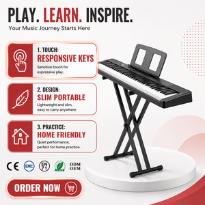 Teclado Electrónico Digital BD-801 de 88 Teclas, Instrumentos Musicales con 200 Tonos, Ideal para Principiantes, Personalizable con Logotipo OEM - Product Image 3
