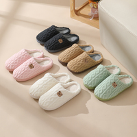 Op maat gemaakte logo fruit binnenhuis pantoffels met comfortabel pluizig pluche voor lente binnen zacht winter gunstige korting