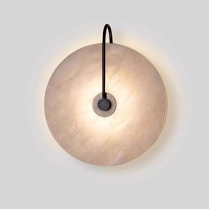 Lámpara de Pared de Mármol Minimalista Nórdica, Luz de Diseño Creativa y Lujosa para Sala de Estar, Dormitorio, Hotel, Pared de Fondo o Pasillo - Product Image 5