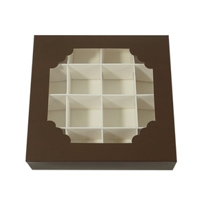 กล่องช็อกโกแลตสีขาวแบบ 16 ช่อง กล่องกระดาษรีไซเคิลสำหรับบรรจุขนมและของขวัญ - Product Image 4