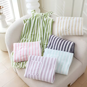 Asciugamano assorbente in pile di corallo in microfibra, accappatoio elastico, ricamabile, multicolore, asciugamano ad asciugatura rapida - Product Image 6