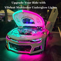Kit d'éclairage LED sous carrosserie OEM ODM pour voitures et camions, avec effets de poursuite de couleur Dream Color, RGB et RGBIC, et éclairage néon sous châssis