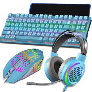 Gaming <b>Keyboard</b> Mouse Headset Combo RGB Backlit 7.1 Surround Sound USB <b>Wired</b> Set - Product Image 1