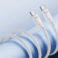 DUZZONA A11 Câble USB en silicone liquide PD 65W Type-C Blanc Câble de charge rapide pour iphone 15/16 Câble 1M pour Android