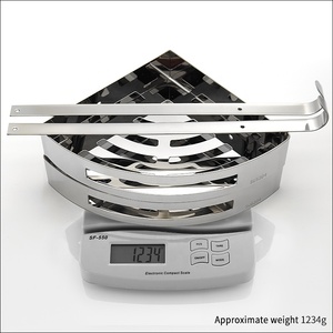 Duxini hiện đại hai lớp thép không gỉ Kệ phòng tắm <span class=keywords><strong>2</strong></span> quần áo Móc đánh bóng nhà khách sạn góc tắm Caddy giá nhà bếp - Product Image 6