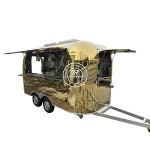 ZZKNOWN CE DOT a approuvé l'entreprise multifonctionnelle de chariot de nourriture pour vendre le chariot de camion de remorque de nourriture d'Airstream pour la restauration à vendre